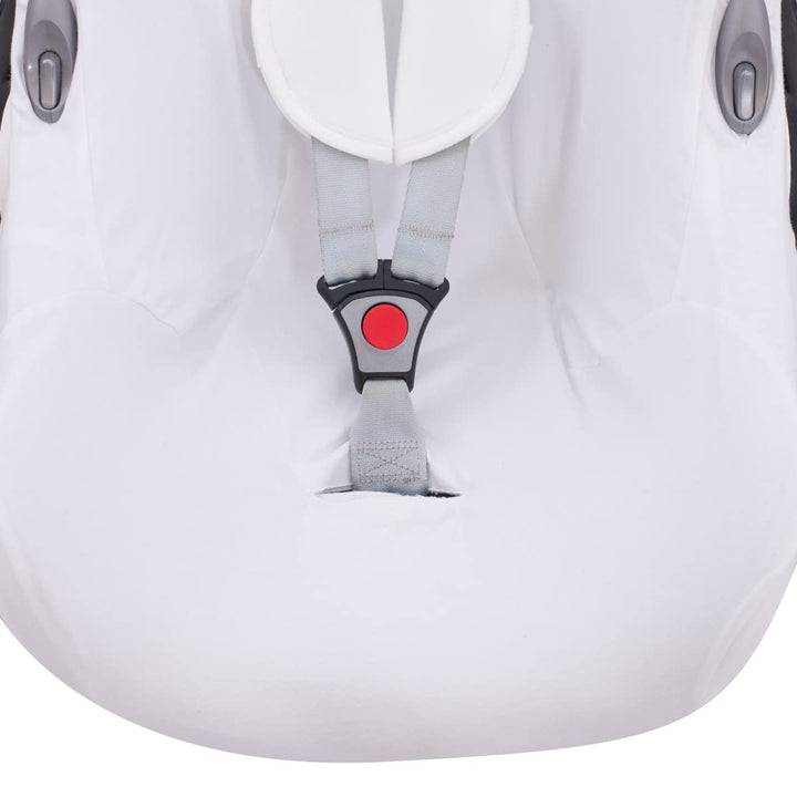 JYOKO KIDS Bezug für Autositz kompatibel mit Maxi Cosi Cabriofix, City Streety, aus Baumwolle (White