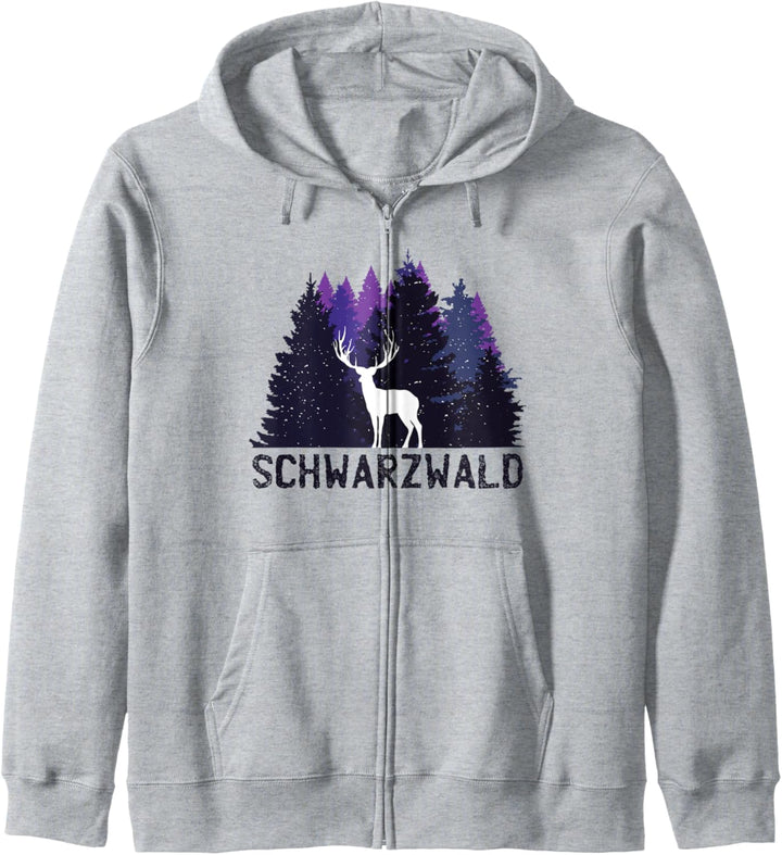 Schwarzwald Hirsch Wald Natur Wandern Jäger Souvenir Kapuzenjacke