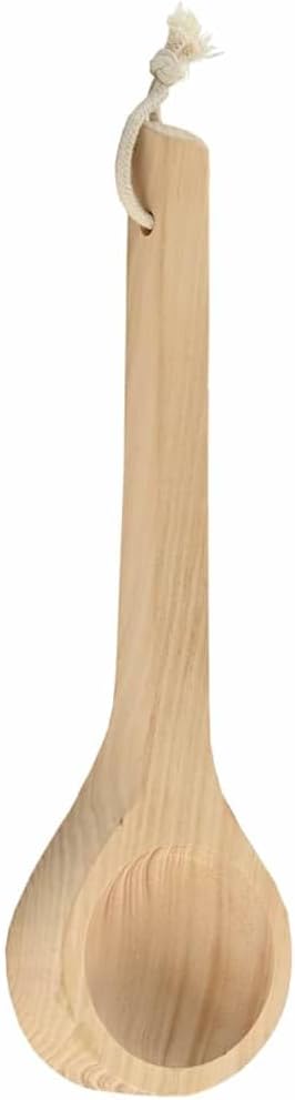 Sauna Zubehör Set 4 pcs Braun massives Kiefernholz Hanf 4L Eimer Schöpfkelle Thermo Hygrometer Sandu