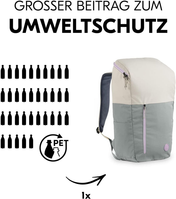 hauck Pack N Walk, Beige Sage - Wickelrucksack und Wickeltasche 22 Liter mit Innentaschen, Aussenfäc