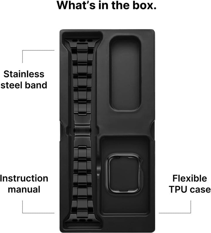 Fullmosa für Apple Watch series 7 8 9 Armband 45mm series 6 SE/SE2 44mm mit Uhrengehäuse, Kein Werkz