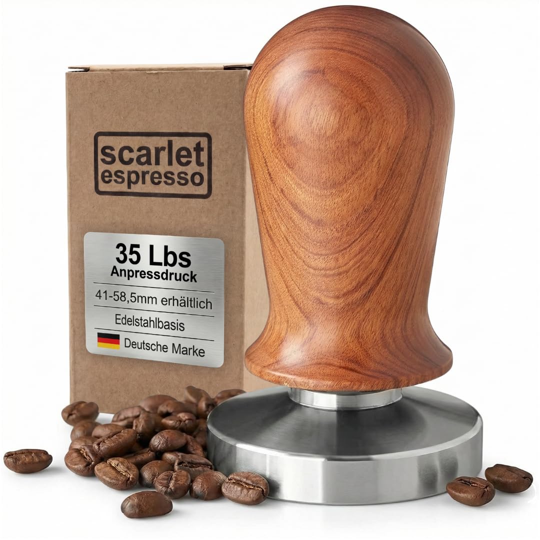 scarlet espresso | Tamper »Perfetto« für Barista; auf 35 lbs Anpressdruck kalibiriert; mit Alu- oder