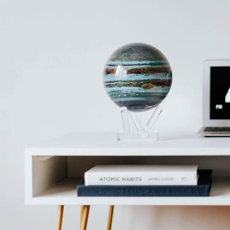 MOVA Globus Weltraumserie Jupiter 8,5" mit Sockel, solarbetriebener rotierender Globus, einzigartige