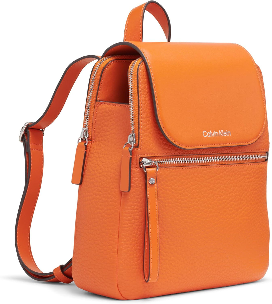 Calvin Klein Damen Elaine Bubble Lamb Novelty Key Item Flap Backpack Rucksack Mandarin, Mandarin