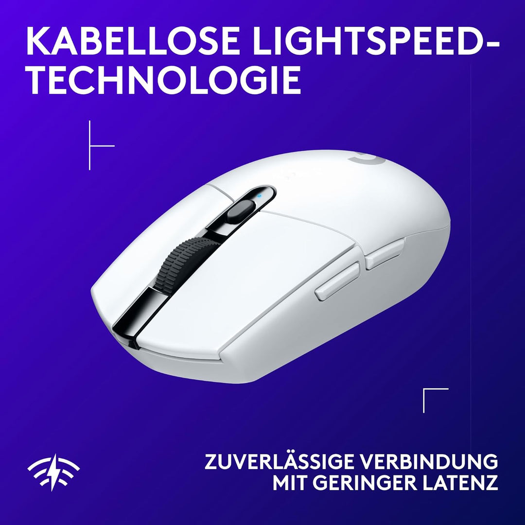 Logitech G305 LIGHTSPEED kabellose Gaming-Maus mit HERO 12K DPI Sensor, Wireless Verbindung, 6 progr