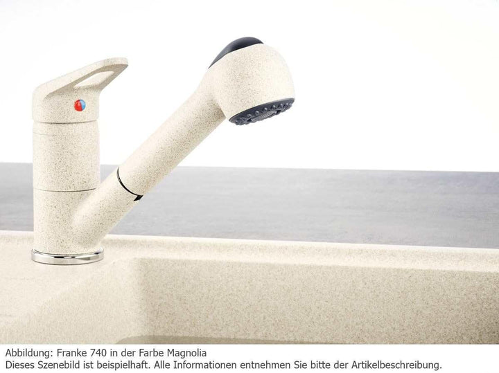 Franke 115.0030.731 Prince Küchen-Hochdruckarmatur Einhebelmischer Laufeiser Gewebeschlauch Edelstah