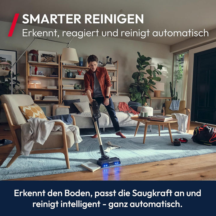 Hoover HF6 Akkustaubsauger mit Bodensensor, Dual Way Clean, bis zu 100Min Laufzeit, Anti-Twist Bürst