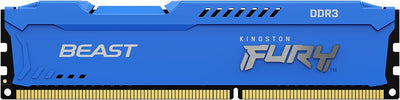 Kingston FURY Beast Blau 16GB (2x8GB) 1600MHz DDR3 CL10 Desktop Speicher Kit mit 2 KF316C10BK2/16 Bl