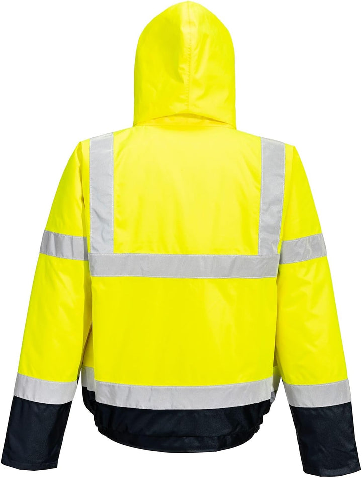 Portwest Herren Hi-vis Bomber Jacke (1er Pack) XL Gelb, XL Gelb
