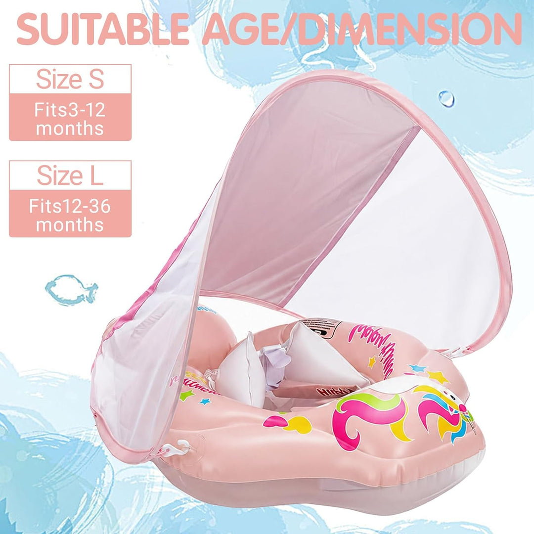 Schwimmring Baby ab 6-36 Monate Schwimmhilfe Kinder 1 Jahre, Schwimmhilfe verstellbare Schultergurte