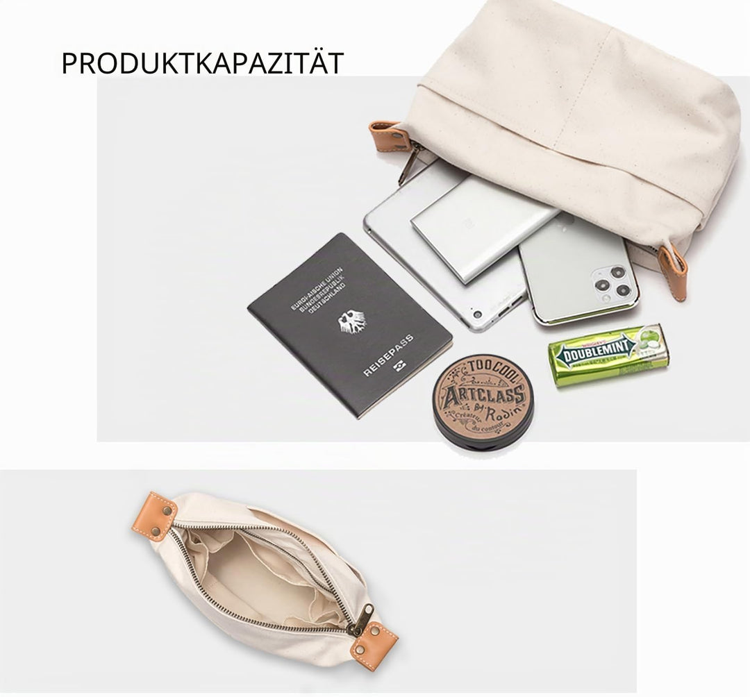 Interne Segeltuchtasche mit Reissverschluss, mittlere Handtasche, Innentasche, multifunktionale Kosm