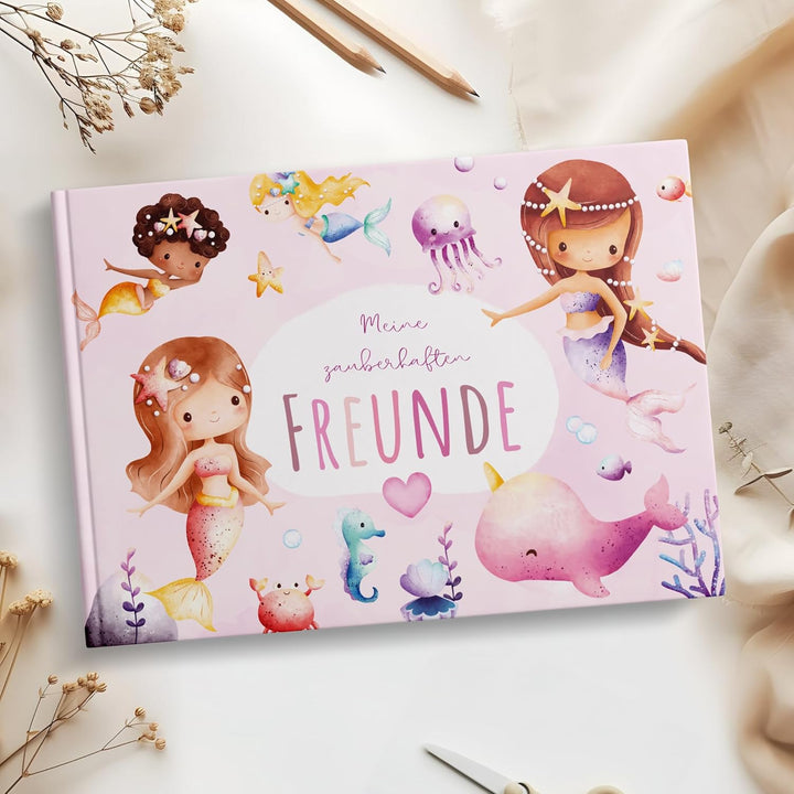 MeinBaby123® Freundebuch für Kinder, Freundschaftsbuch, Freundebuch Kindergarten, Freundebuch Schule