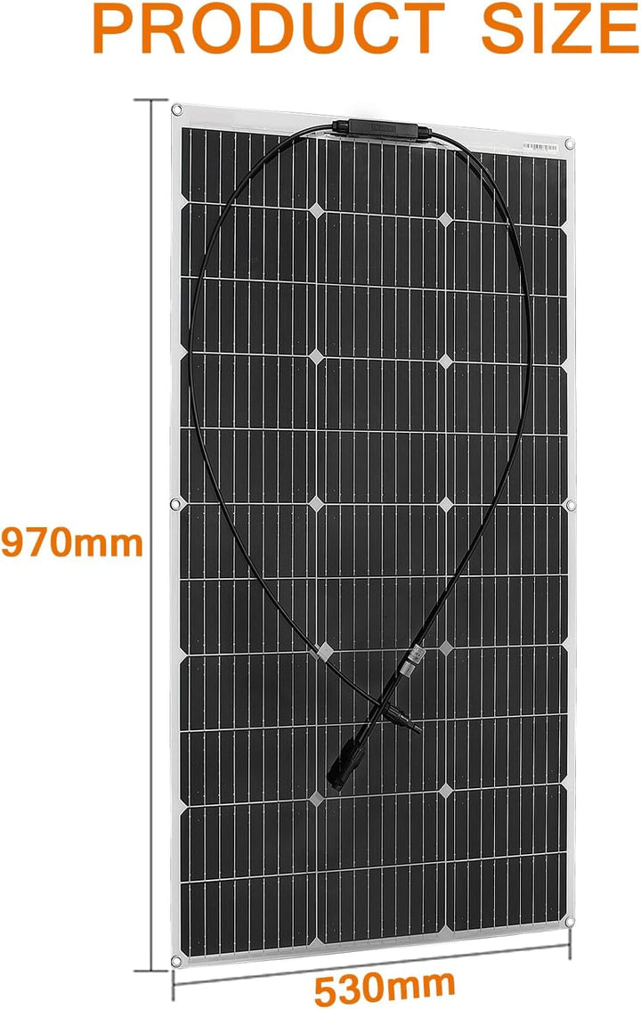 400 Watt Solarpanel Flexibel Kit 12V/24V Off-Grid System: 4 Stück 100W Monokristalline Solarmodule m