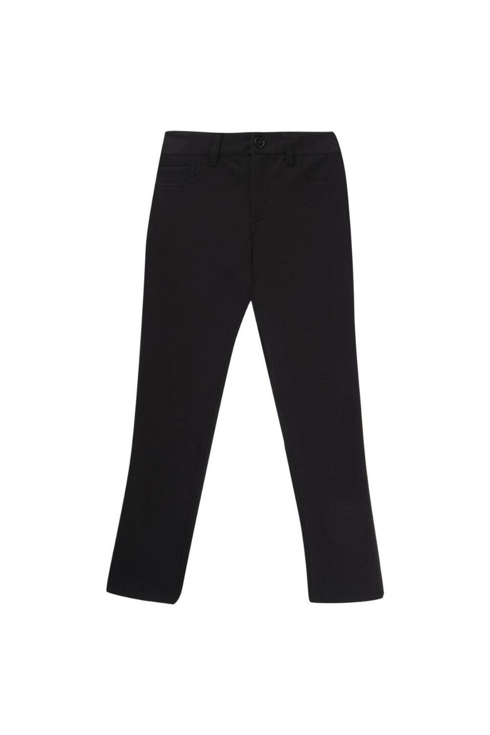 French Toast Big Girls' Skinny 5 Pocket Knit Pant, Black, 8