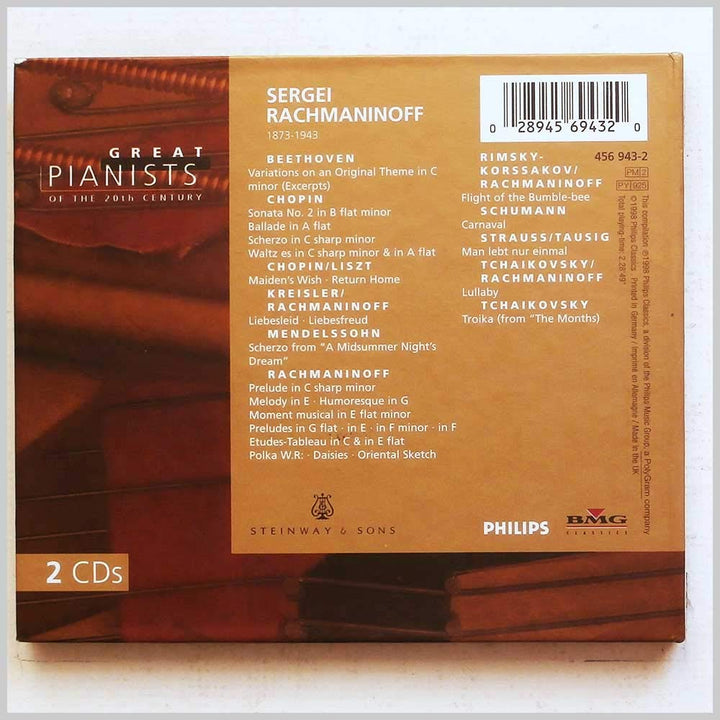 Die grossen Pianisten des 20. Jahrhunderts - Sergej Rachmaninoff, Audio-CD
