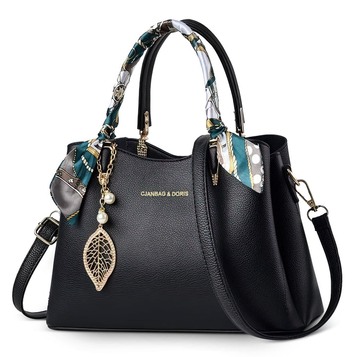 DORRISO Elegant Damen Handtasche Grosse Kapazität Schultertasche mit Einzigartigem Anhänger Umhänget