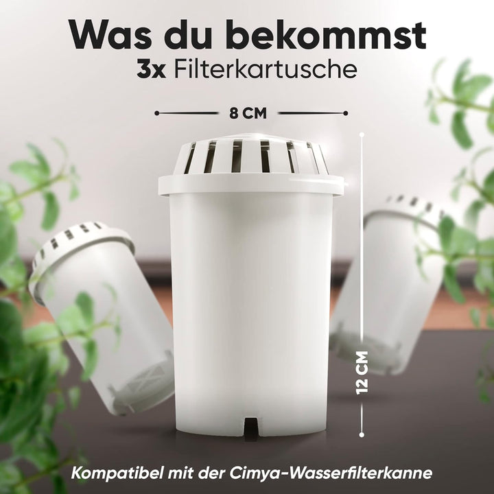 CIMYA Wasserfilter Trinkwasser | Filterkartuschen [AKTIVKOHLE] Wasserentkalker Wasserenthärter Leitu