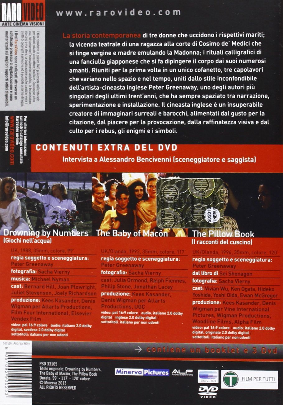 Collezione Peter Greenaway, DVD