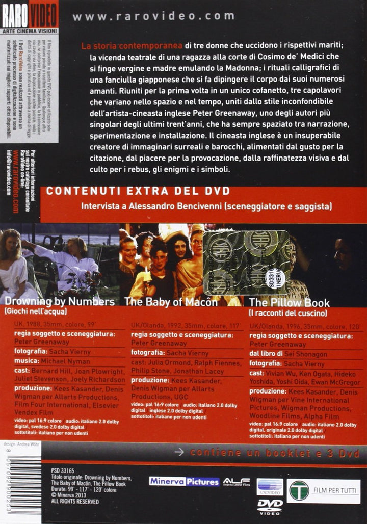 Collezione Peter Greenaway, DVD