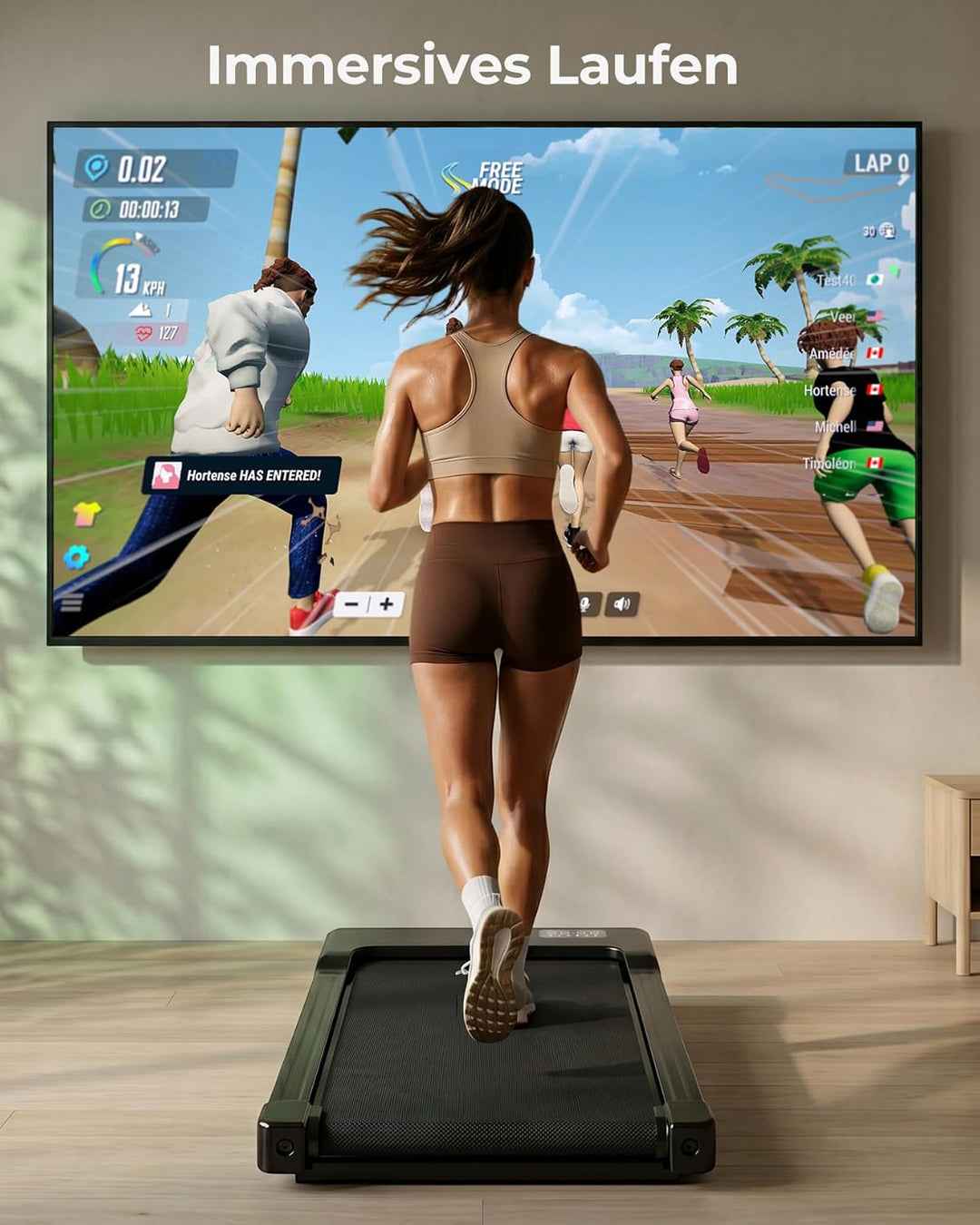 MJWW Walking Pad mit Steigung 6%, Laufband für Zuhause & Büro 136 KG mit Smart App 6 km/h & 12 km/h,