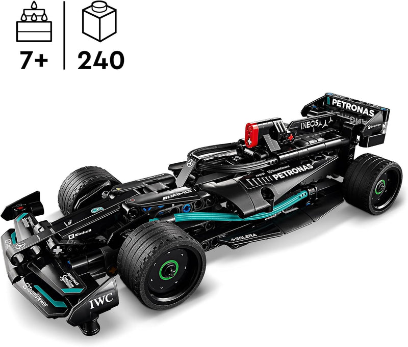 LEGO Icons McLaren MP4/4 & Ayrton Senna Modellauto Set, F1 Rennwagen Bausatz & Technic Mercedes-AMG