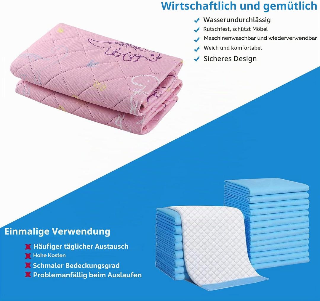 IEUUMLER 2 Stück Welpenunterlagen Waschbar für Hunde, Wiederverwendbar und Schnell Absorbierend PIPI