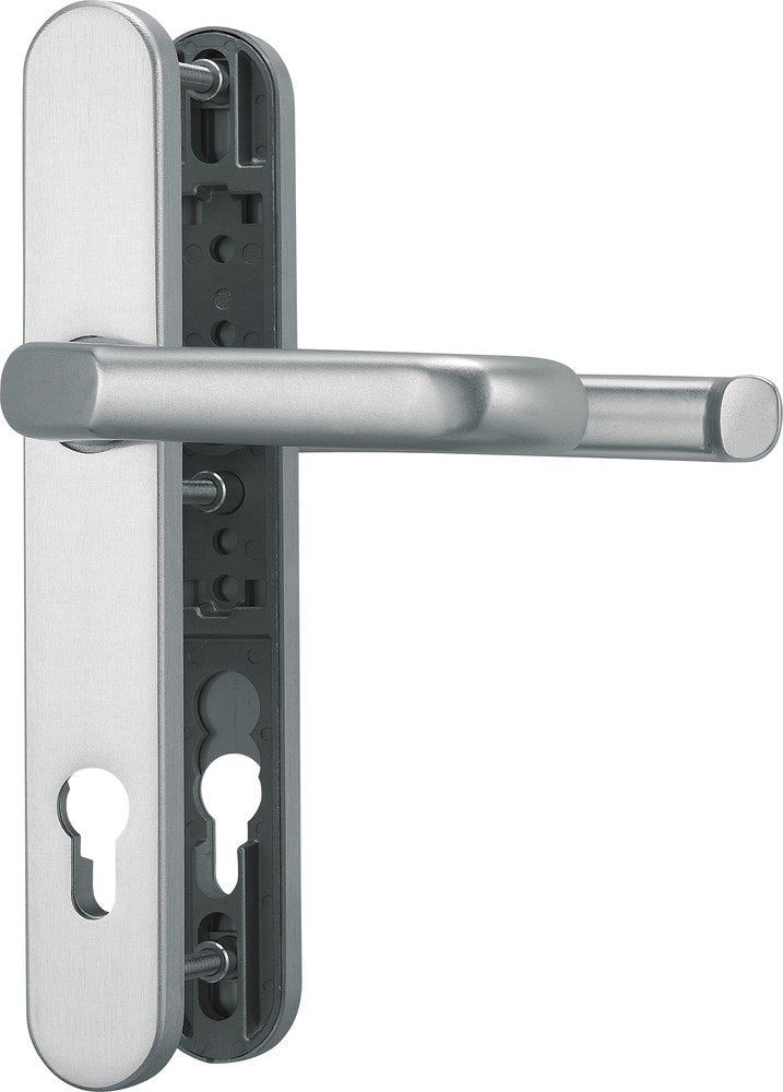 ABUS Tür-Schutzbeschlag SRG92 F1 mit beidseitigem Drücker, aluminium, 22265 F1 Aluminium Beidseitig