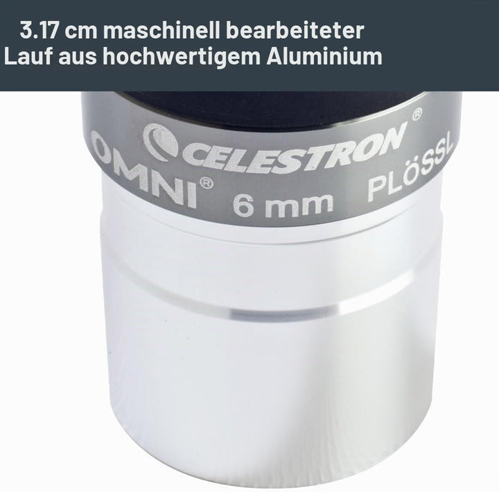 Celestron 93317 1-1/4-6 mm Omni Serie Okular, 6 mm