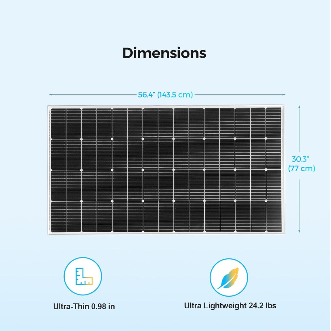 Solarpanel 400W Set Kit 12V, 2 x 200 Watt Solarmodul mit 60A Laderegler, Solaranlage Wohnmobil Kompl