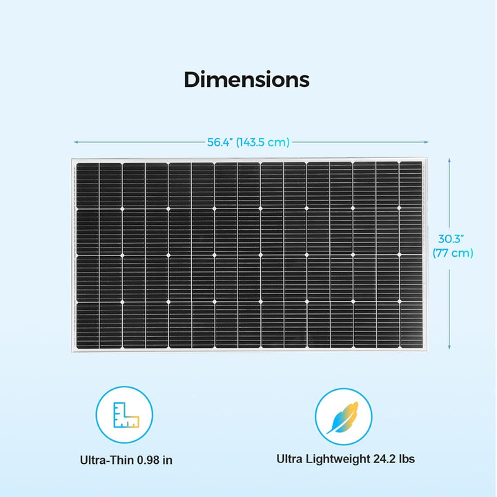 Solarpanel 400W Set Kit 12V, 2 x 200 Watt Solarmodul mit 60A Laderegler, Solaranlage Wohnmobil Kompl