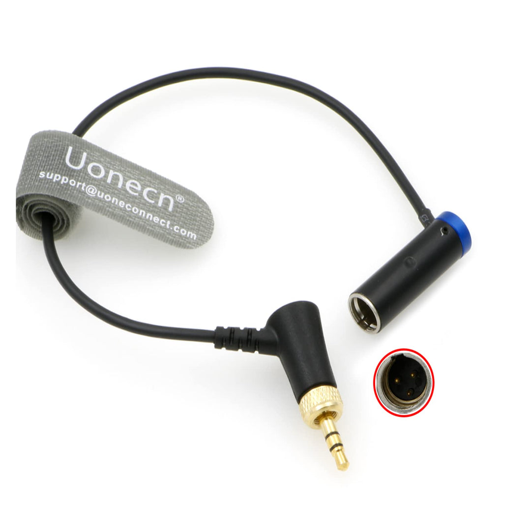 Uonecn Mini-XLR-3-Pin-Stecker auf Rechtwinklig Verriegelbares TRS-3,5-mm-Audiokabel mit Niedrigem Pr