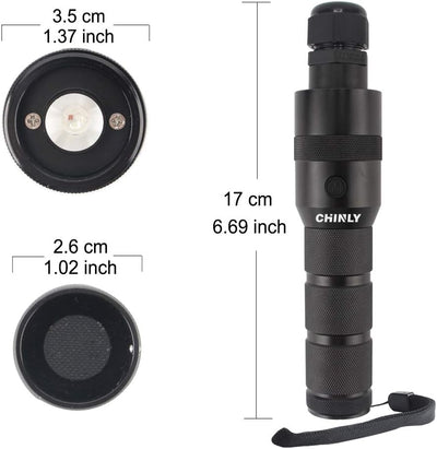 CHINLY LED-Faser Optik Peitsche Dance Space Peitsche Super helles Licht 40 Farb-Effekt-Modus 360° dr