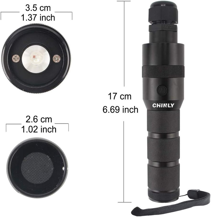 CHINLY LED-Faser Optik Peitsche Dance Space Peitsche Super helles Licht 40 Farb-Effekt-Modus 360° dr