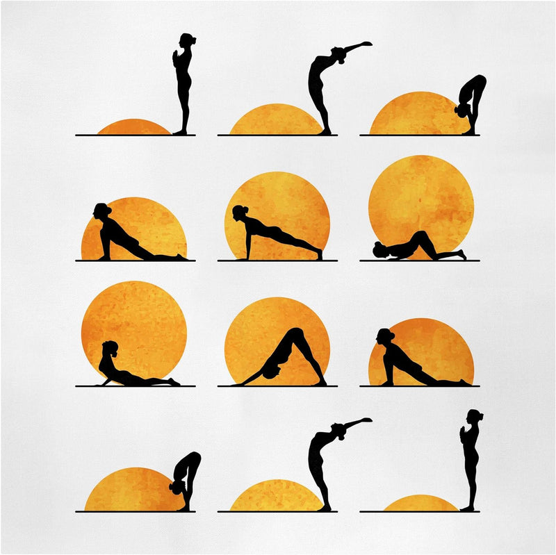 Bilderwelten Leinwandbild - Yoga - Der Sonnengruss 30 x 30cm - Canvas 30cm x 30cm - Canvas, 30cm x 3