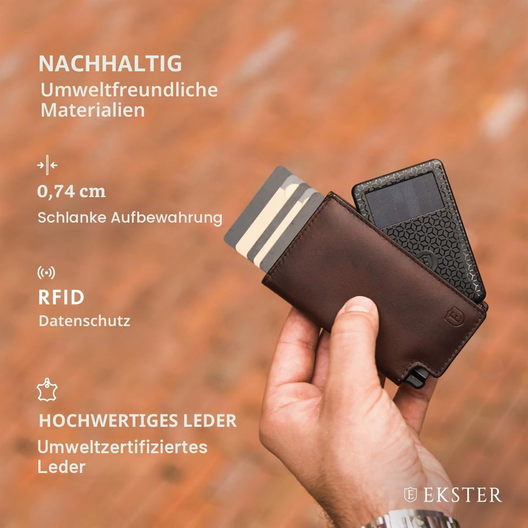 Ekster Parliament Wallet | RFID Schutz Geldbörse für Herren mit Push Button | Quick-Access Slim Wall