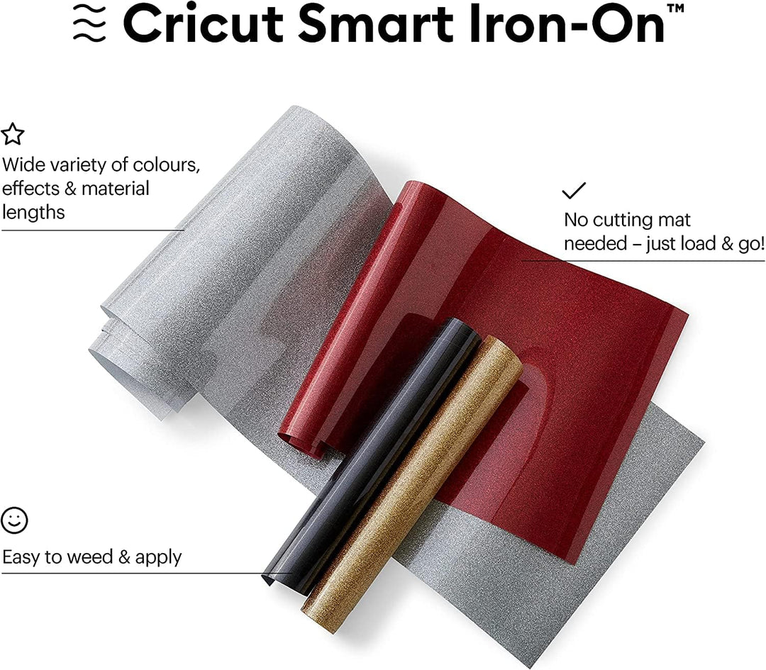 Cricut Smart Bonbon-On | Gold | 2,7 m (9ft) | Wärmeübertragung Vinyl (HTV) | Zur Verwendung mit Cric