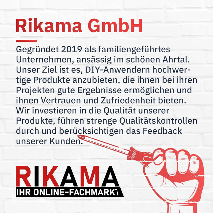 RIKAMA® – 100 Bildernägel – Stahlnägel für den Einsatz auf Beton, Ziegelstein, Putz & Holz – Nägel a
