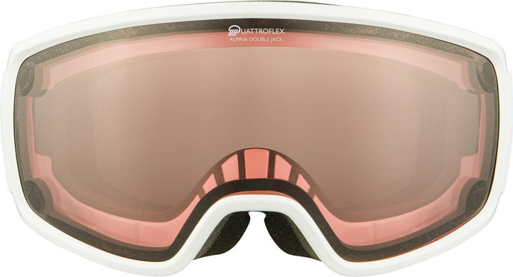 ALPINA Unisex - Erwachsene, DOUBLE JACK MAG Q Skibrille, moongrey, One size Einheitsgrösse Weiss, Ei