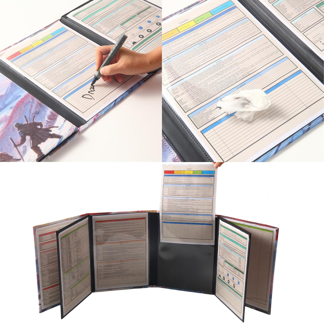 DND DM Screen spielleiterschirm with Dungeon Master Cheat Sheet Dungeons and Dragons GM Terrain Acce