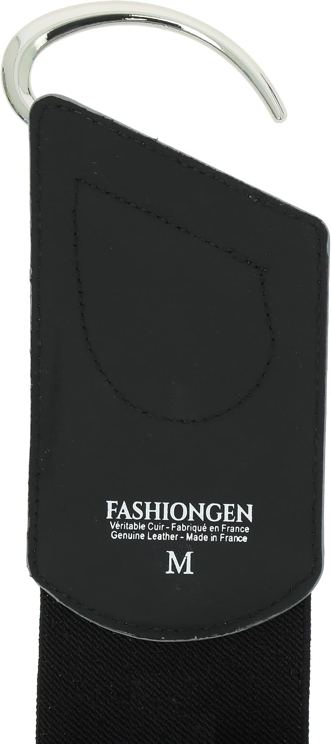 FASHIONGEN - Elastischer Damengürtel aus Rindsleder, DARLENE Silber M, Silber M