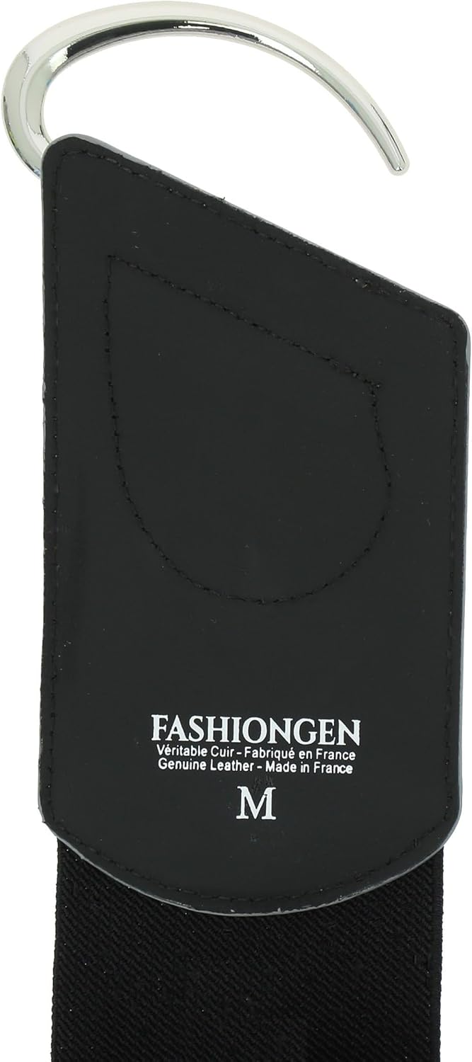 FASHIONGEN - Elastischer Damengürtel aus Rindsleder, DARLENE Silber XS, Silber XS