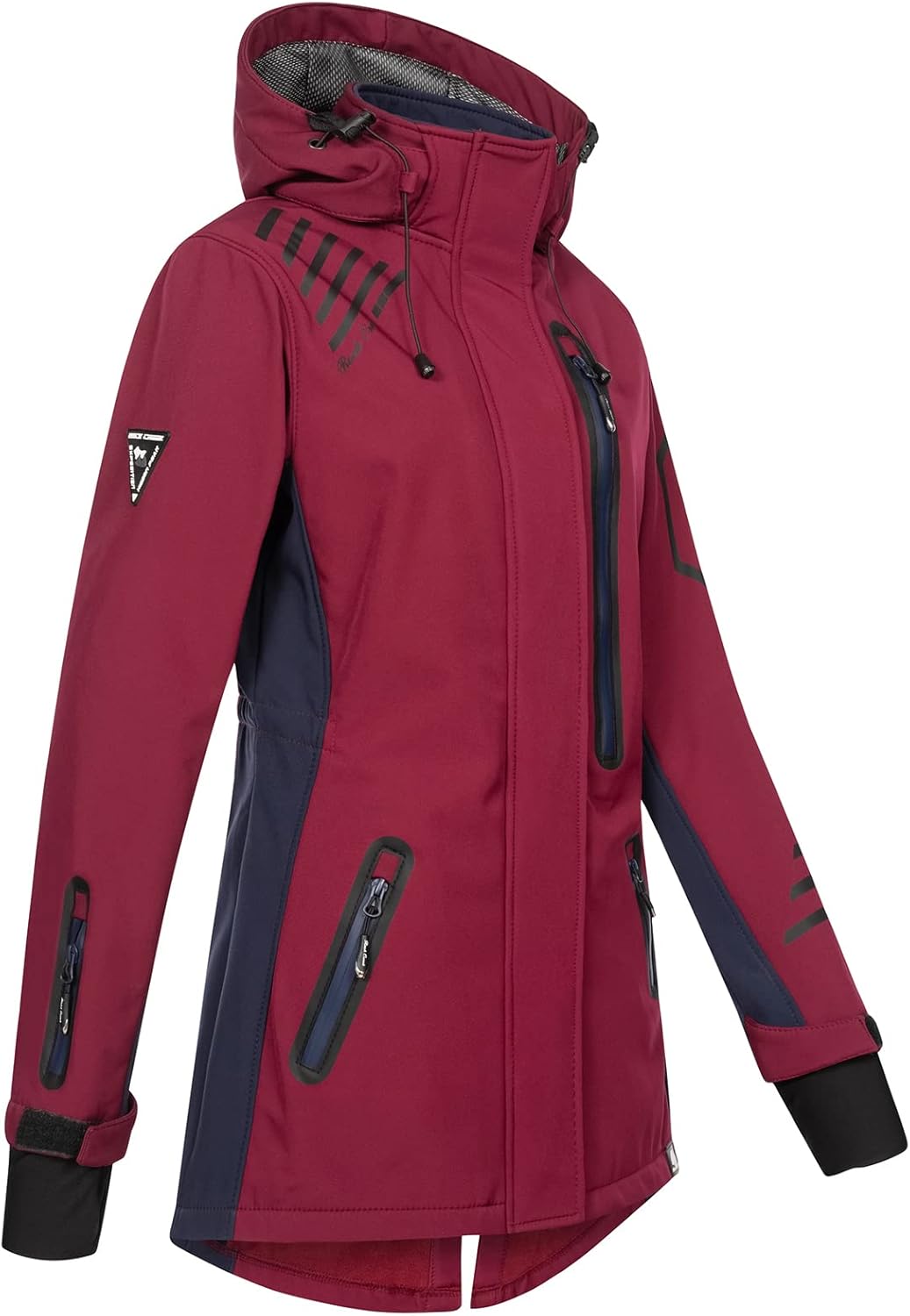 Rock Creek Damen Softshell Jacke Mantel D-491 XS Weinrot, XS Weinrot