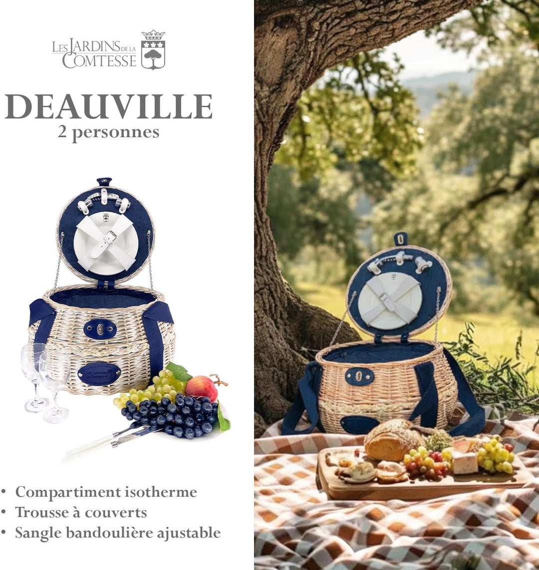 Les Jardins de la Comtesse - Picknickkorb aus Weide Deauville – für 2 Personen