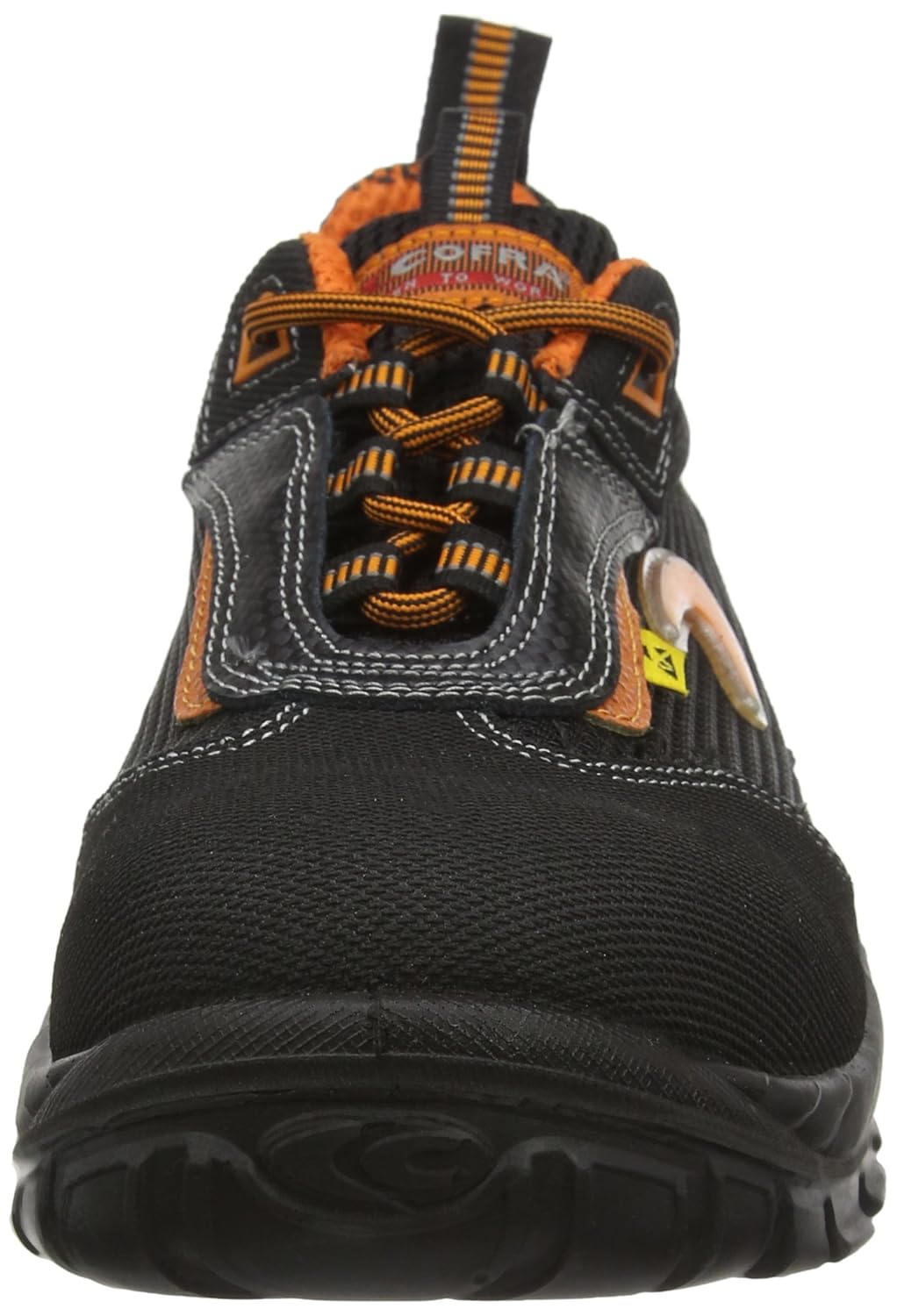 Cofra 13000-000.W42 AEGIR S1 P ESD SRC Sicherheitsschuhe, Schwarz/Orange, Grösse 42 42 EU, 42 EU