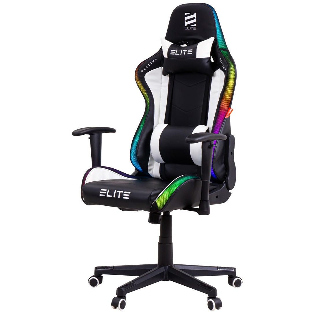 ELITE LED Gaming Stuhl MG200 Destiny - Ergonomischer Bürostuhl - Schreibtischstuhl - Chefsessel - Se