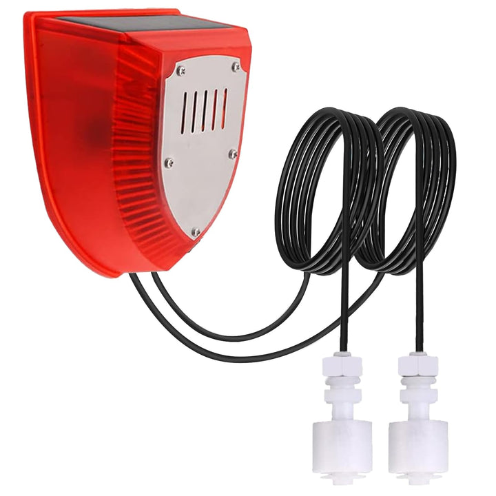 Solar-Wasserstandsalarm, Dual-Sonde Hoch-/Niedrigwasser-Sensor, 129 dB Einstellbarer Stroboskop-Alar