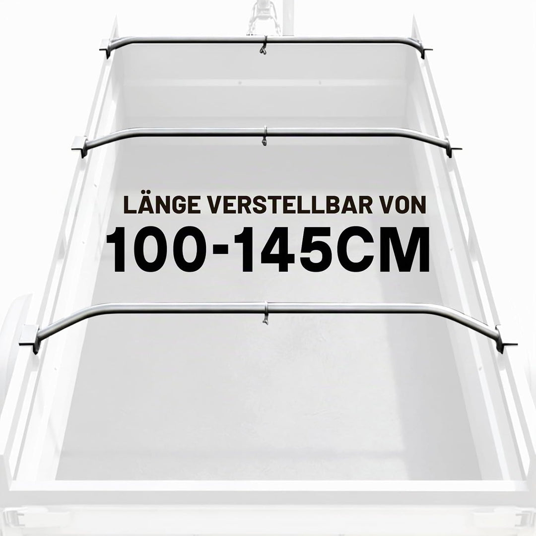 Planen Bügel, Planenbügel Flachplanenbügel 100-145 cm, Universell Anhängerplanen Haltebügel, Langleb