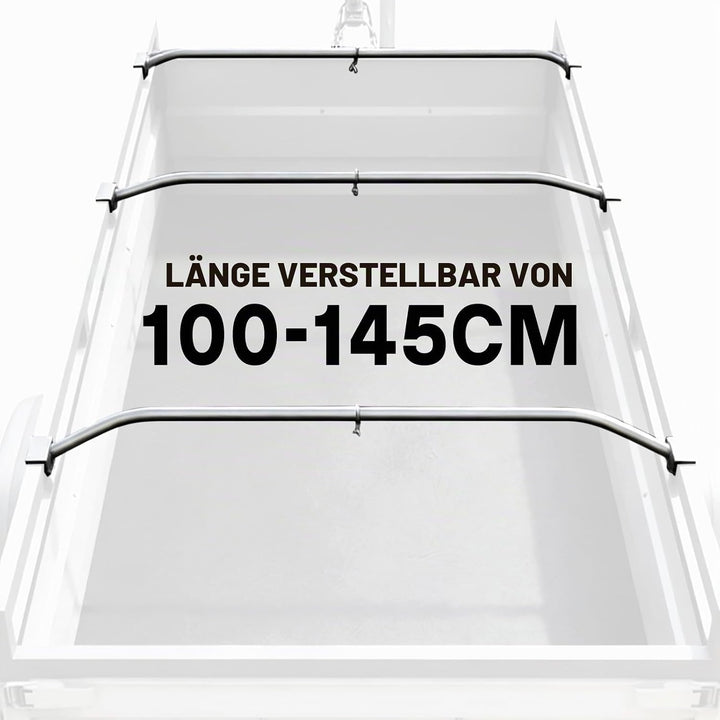 Planen Bügel, Planenbügel Flachplanenbügel 100-145 cm, Universell Anhängerplanen Haltebügel, Langleb