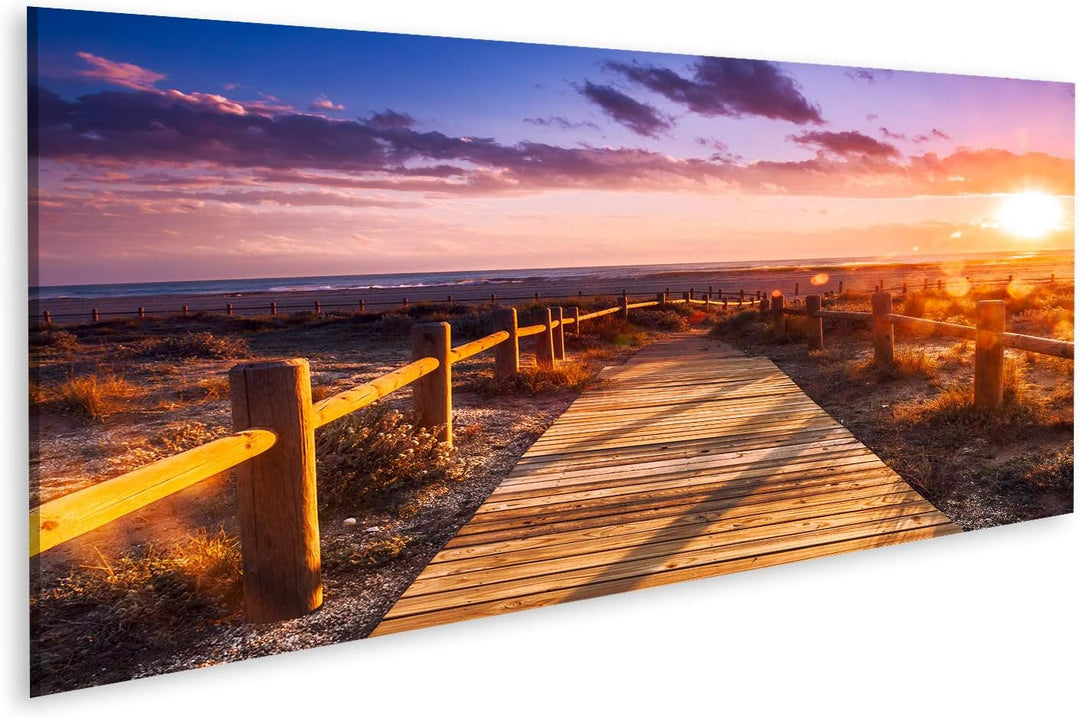 islandburner Bild auf Leinwand Sonnenuntergang Strand In Der Nähe Von Almeria Cabo De Gata Nijar Nat