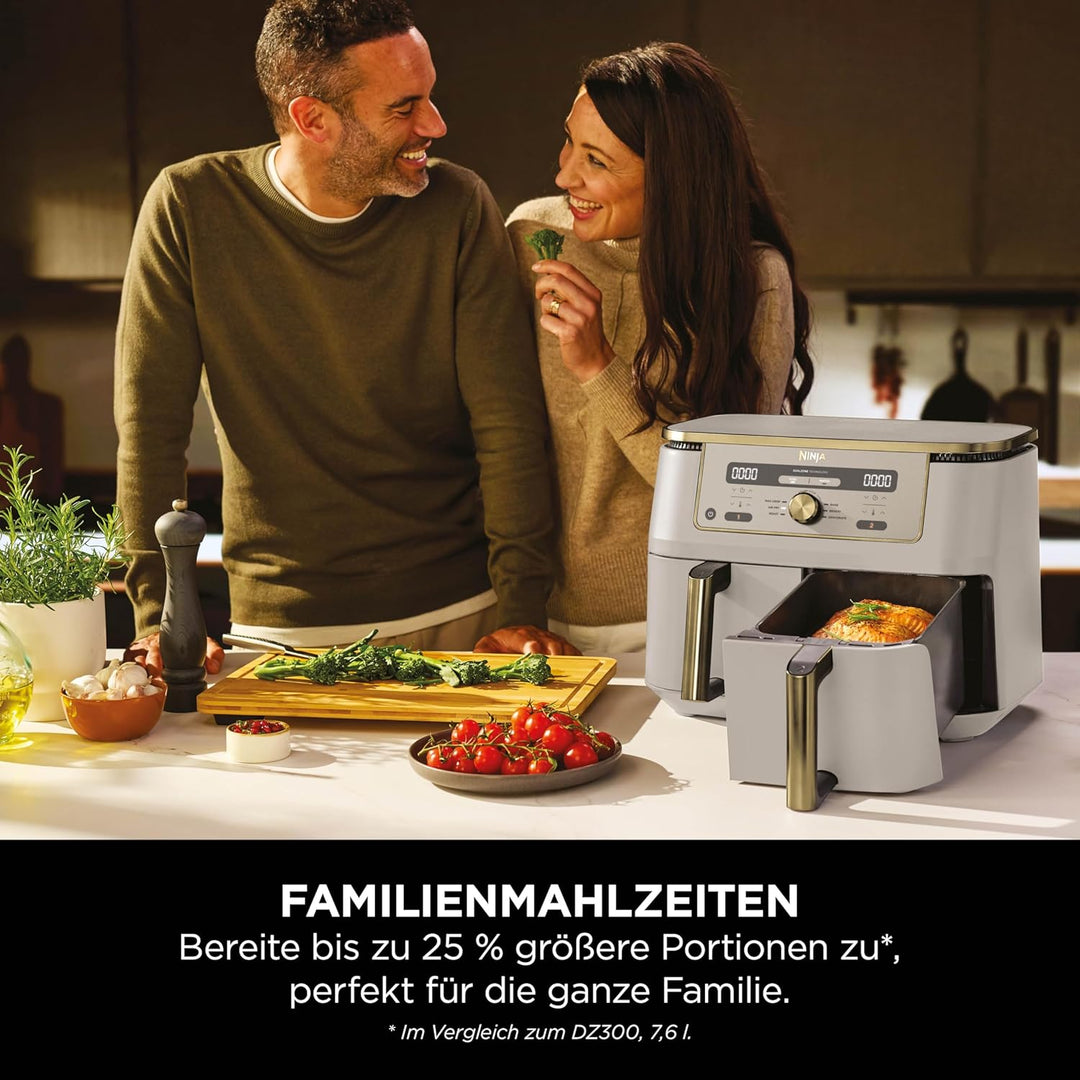 Ninja Dual Zone Digital Air Fryer, 2 Schubladen, 6-in-1, Heissluftfritteuse, 9,5L, Heissluft-Frittie